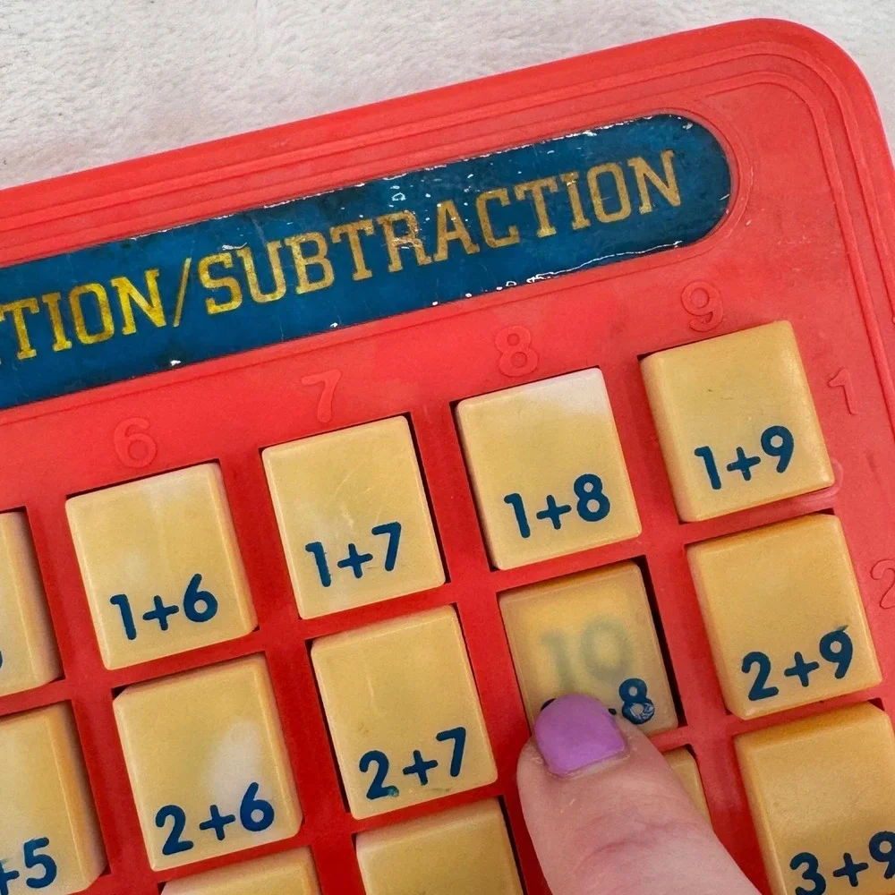Vintage Lanard Magic Math Addition Subtraction Push Button Learning Toy 1993 Y2K